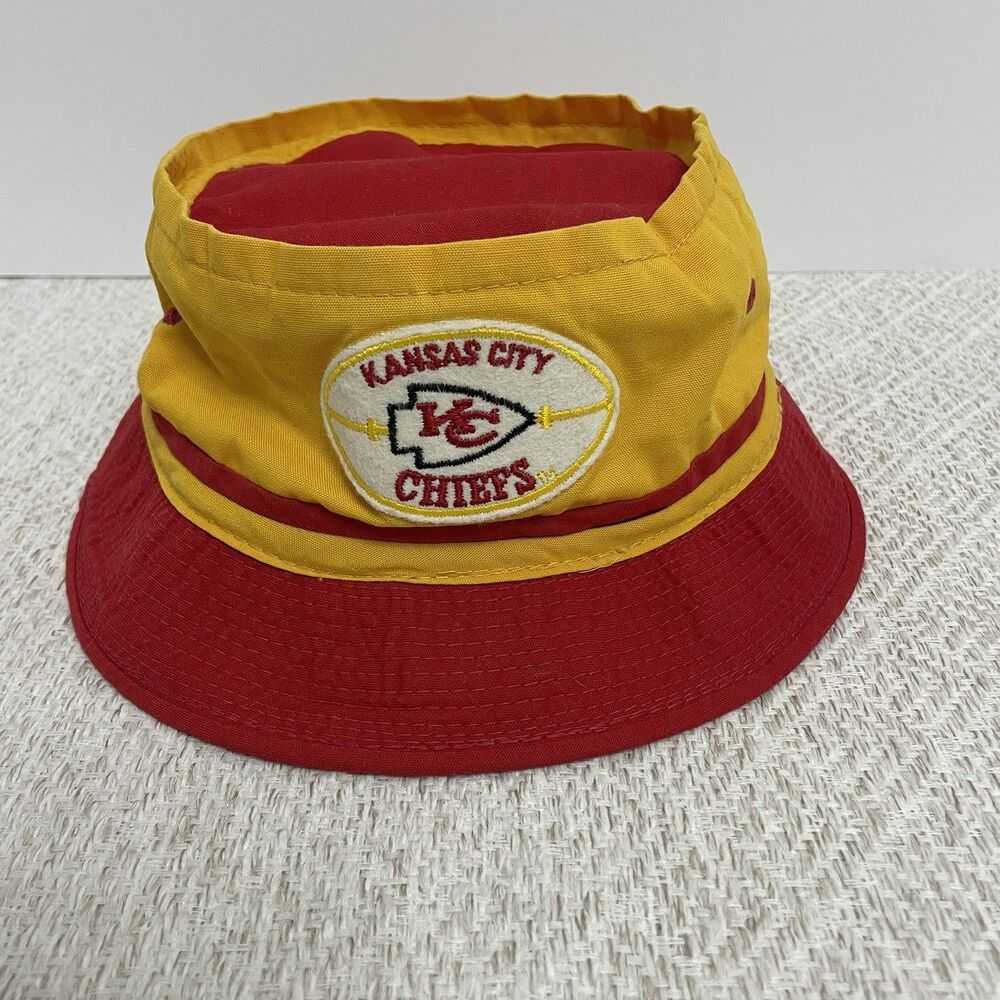 Vintage Kansas City Chiefs Unisex L Sports Specialties Script Bucket Hat NFL